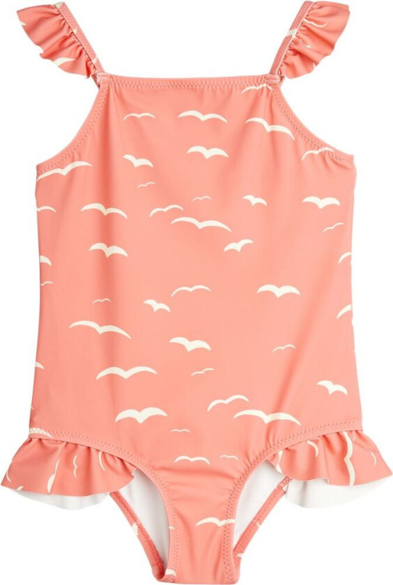 Seagull Aop Frill Badedrakt Pink | Rosa | 104/110 cm