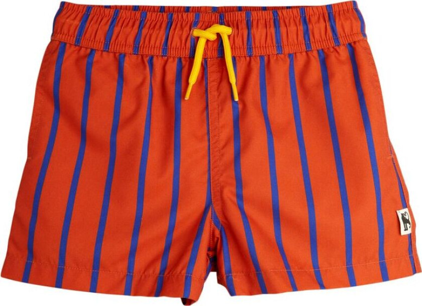 Vertical Stripe Aop Badeshorts Red | Rød | 80/86 cm