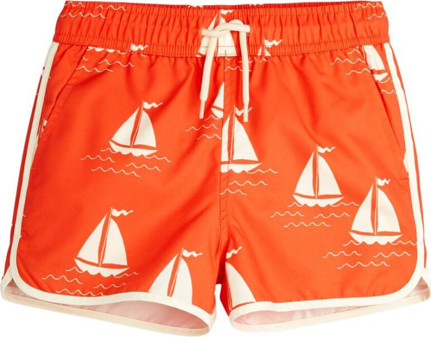 Sailing Boats Aop Badeshorts Red | Rød | 80/86 cm