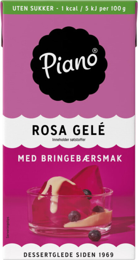Bringebærgele Rosa u/Sukker 500ml