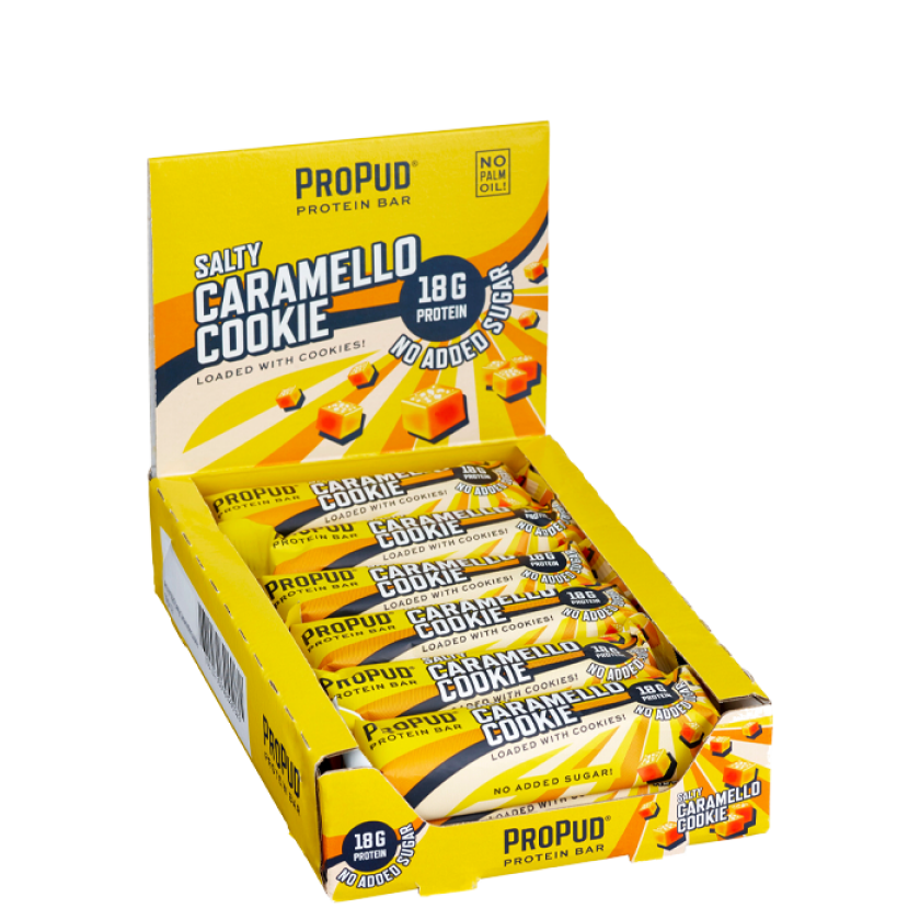 12 x ProPud Protein Bar, 55 g, Salty Caramello Cookie