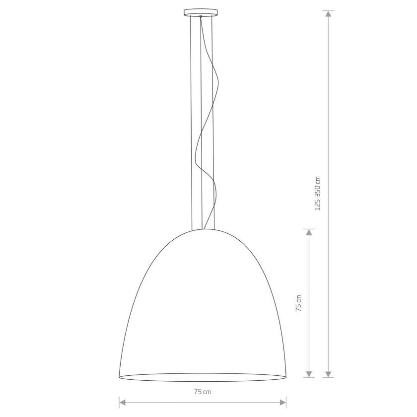 Egg XL pendellampe i metall, Ø 75 cm, hvit