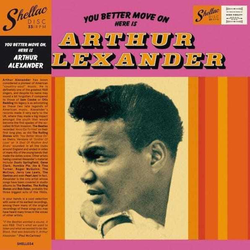 Arthur Alexander You Better Move On Here Is LP/Vinyl