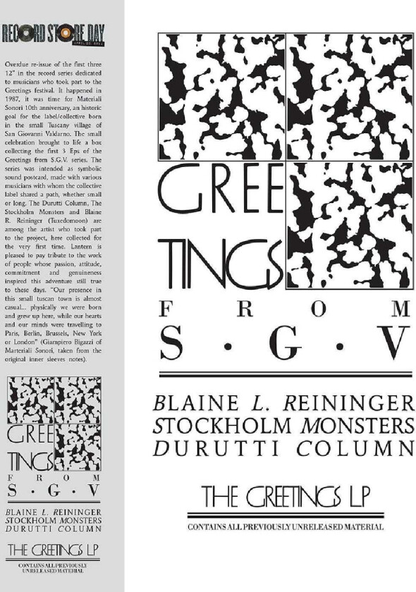 Diverse Artister Greetings From S.g.v LP/Vinyl