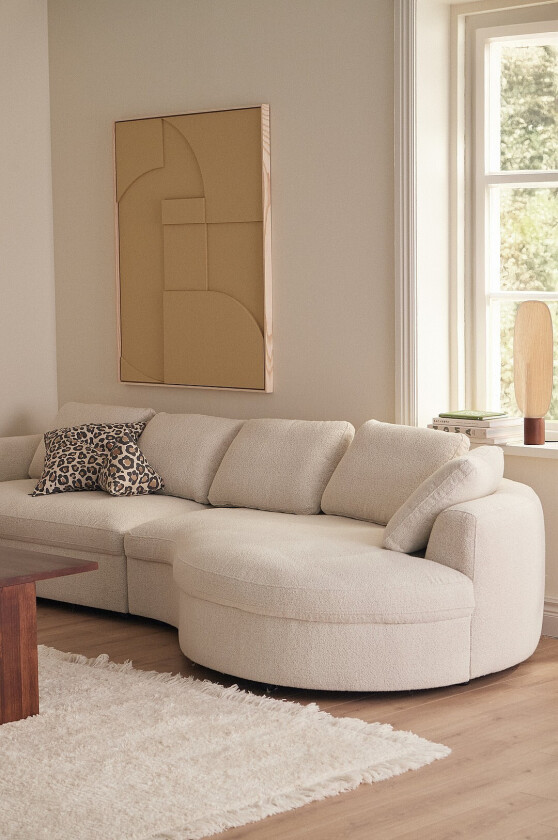 Sofa Lexina 2,5-seter med sjeselong - Beige