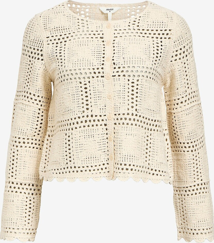 Kardigan objOrella L/S Knit - Grå
