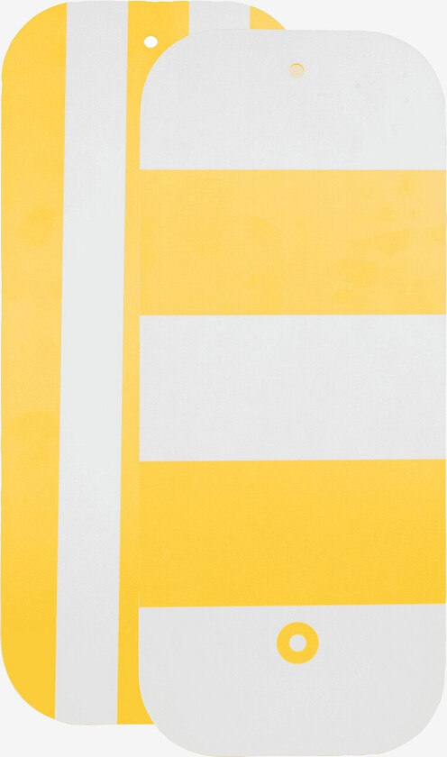 Vendbart skjærebrett Stripes - Gul