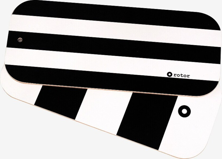 Vendbart skjærebrett Stripes - Svart