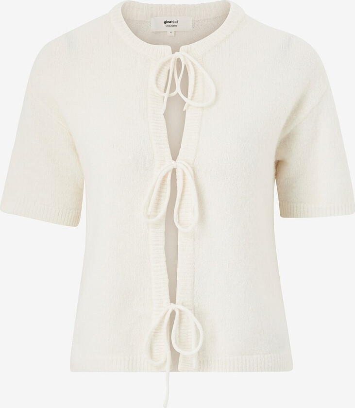 Kardigan Knitted Tie Cardigan - Hvit