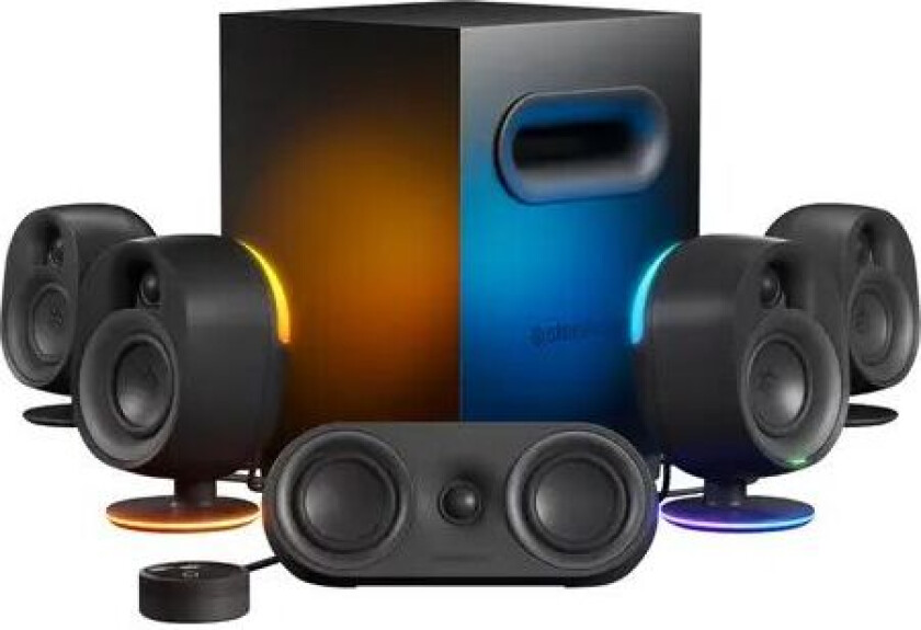 Steelseries Arena 9 Illuminated 5.1 Gaming Speakers - Svart Rgb Bluetooth-Høyttale