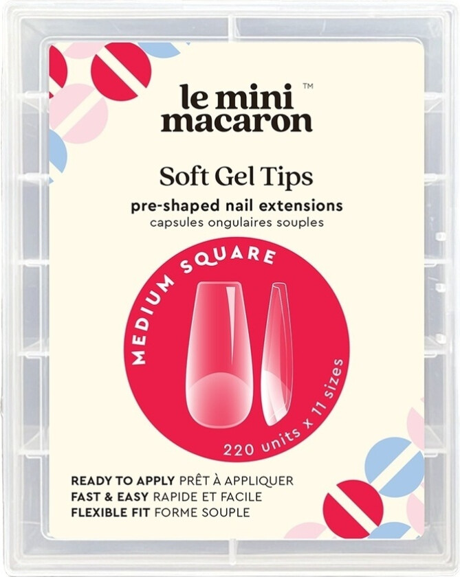 Soft Gel Tips Medium Square 220pcs
