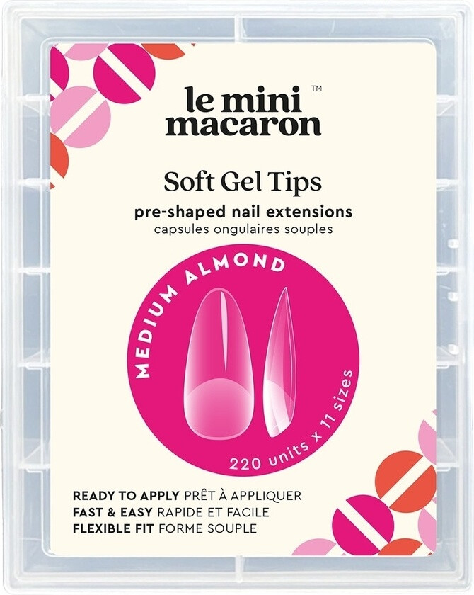 Soft Gel Tips Medium Almond 220pcs