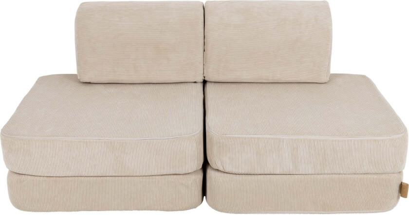 Meowbaby Pocket Byggbar Sofa Basic Slimcord 120x60, Ecru - Sittemøbler - Polyester