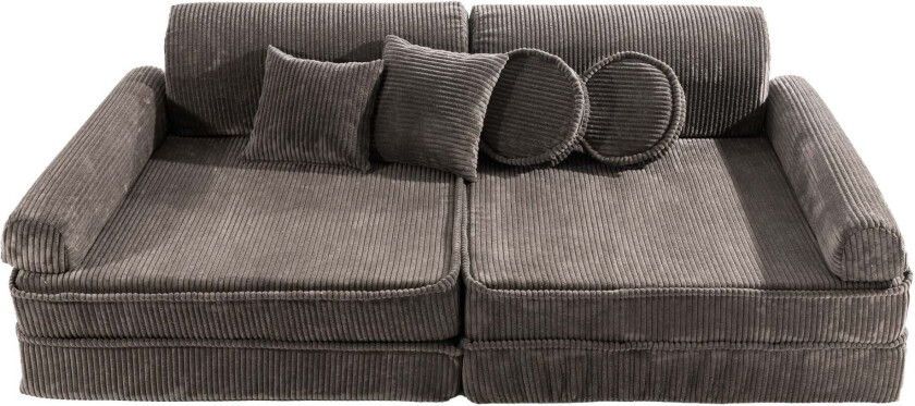 Meowbaby Premium Byggbar Sofa Cord 80x50, Brun - Sittemøbler - Polyester