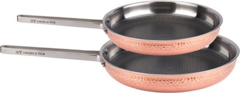 Mjølner YB stekepannesett 2 deler 22+28 cm kobber