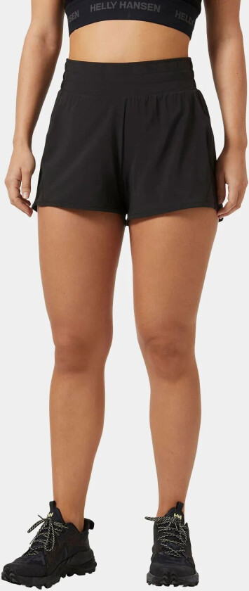 Dame Tech Trail Shorts Svart L RosaL