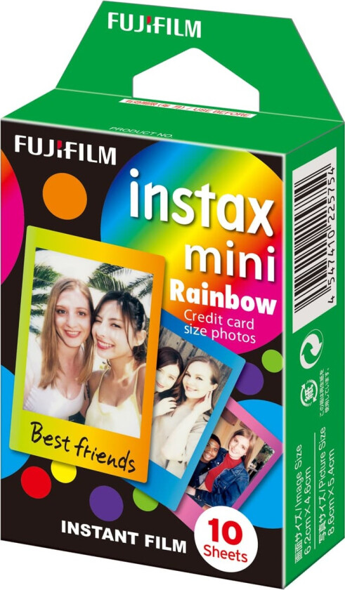 Instax Mini fotoark - regnbueramme (10-pakning)