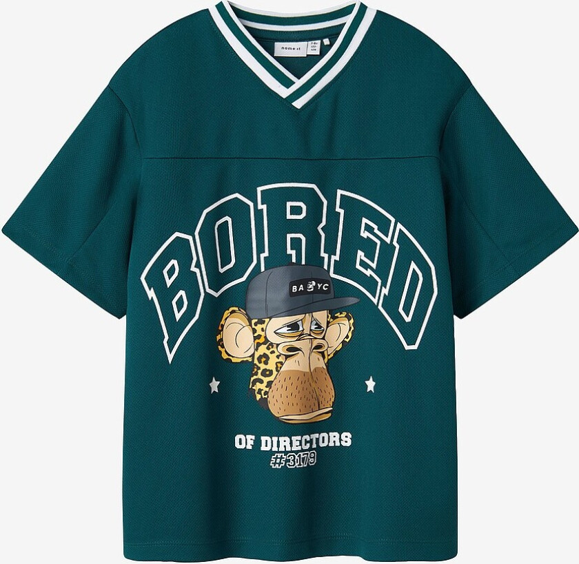 T-skjorte nkmFrody Bod Nreg SS Poly Top Sky - Grønn