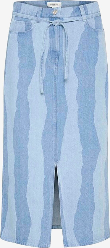 Denim skjørt Slmaisa Skirt - Blå
