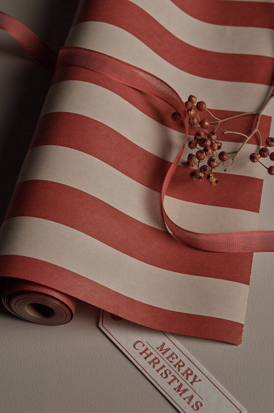 Gavepapir Polka 10 m - Rød