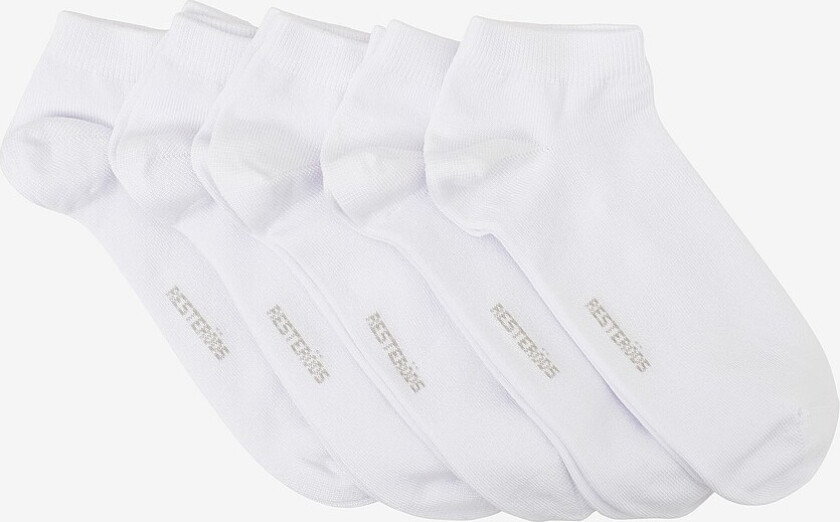 SOKKER Ankle Socks Bamboo 5-pk - Hvit