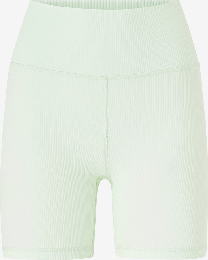 Treningstights Ribbed Performance Midi Biker Shorts - Grønn