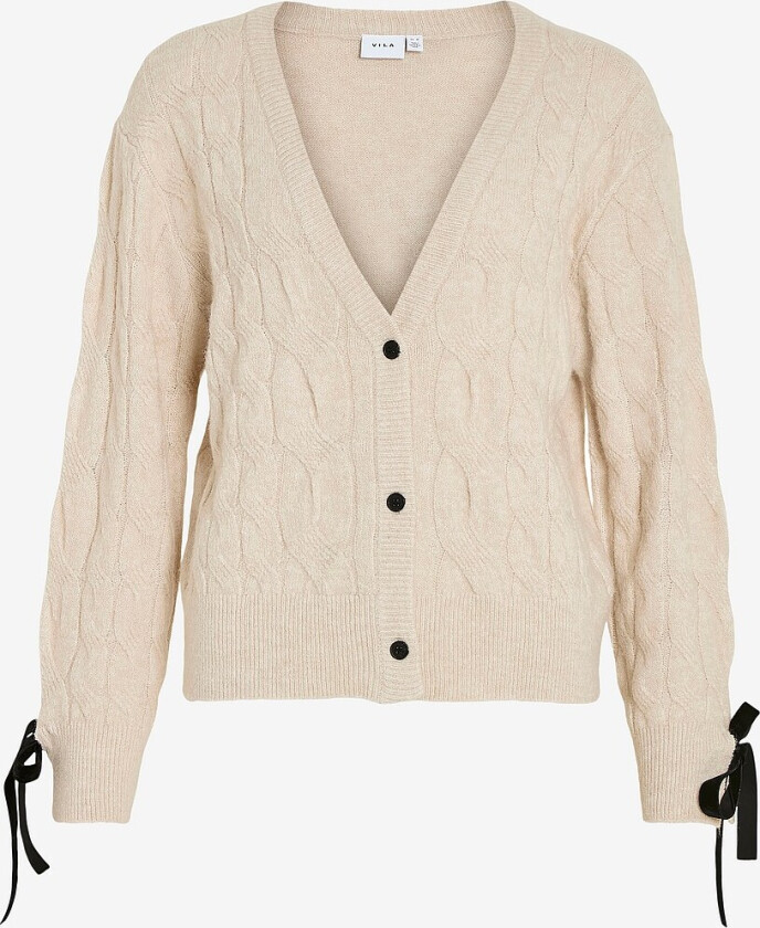 Kardigan viRipa L/S Bow Cardigan - Beige