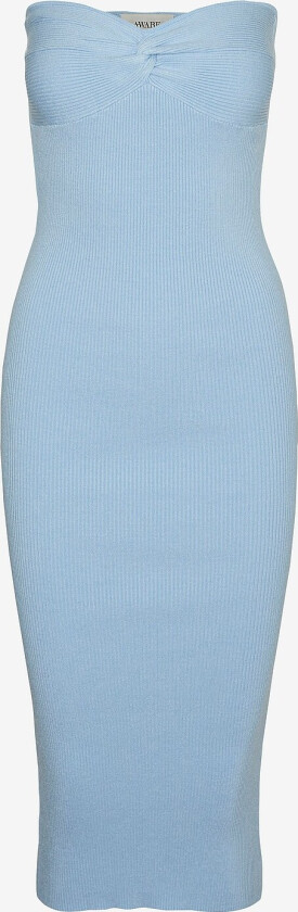 Tubekjole vmSayaka Tube Calf Knit Dress - Blå