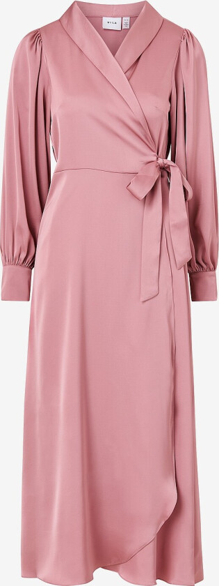 Omslagskjole viEnna Ravenna L/S Ankle Wrap Dress - Rosa