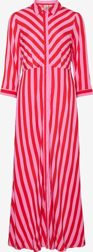 Maxikjole yasSavanna Long Shirt Dress S. Noos - Rosa