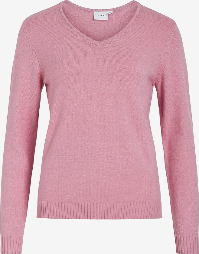 Genser viRil V-neck Knit Top - Lilla