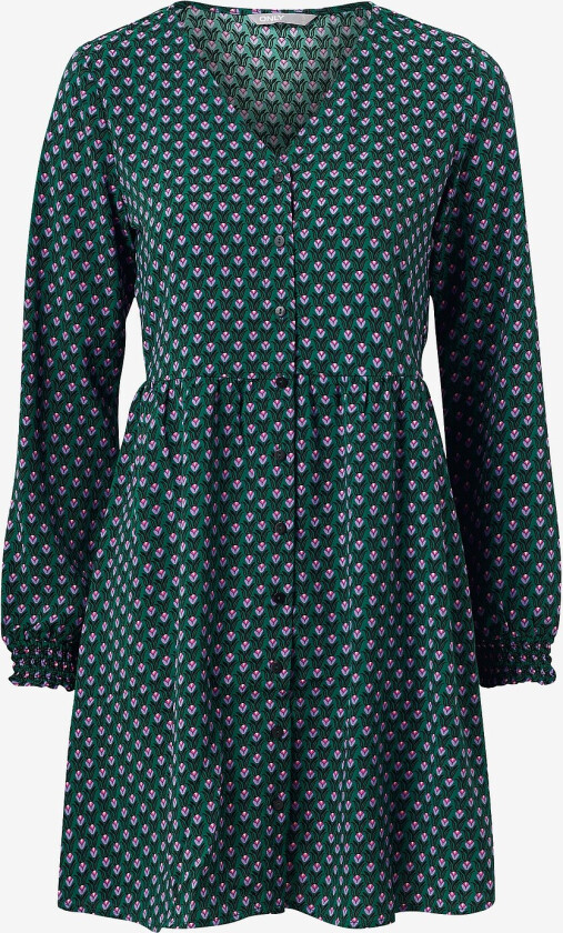 Kjole onlJade L/S V-neck Dress Ptm - Grønn