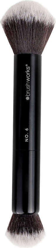 Brushworks No. 6 Double Ended Powder and Buff Brush