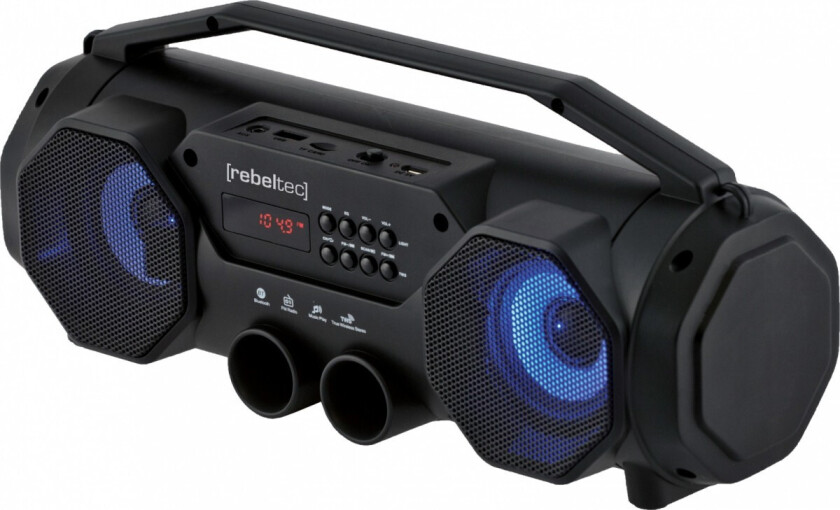 SoundBox 340 Bluetooth-høyttaler - 12W, FM-radio, USB-A, AUX - Svart