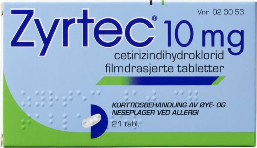 Zyrtec Allergitabletter 21stk 10mg