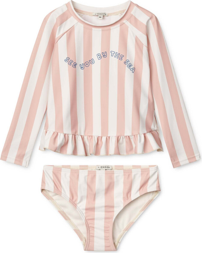 Dagny Badesett, Stripe Sorbet Rose/Creme De La Creme, 92 - Badetøy - Polyester,Elastan