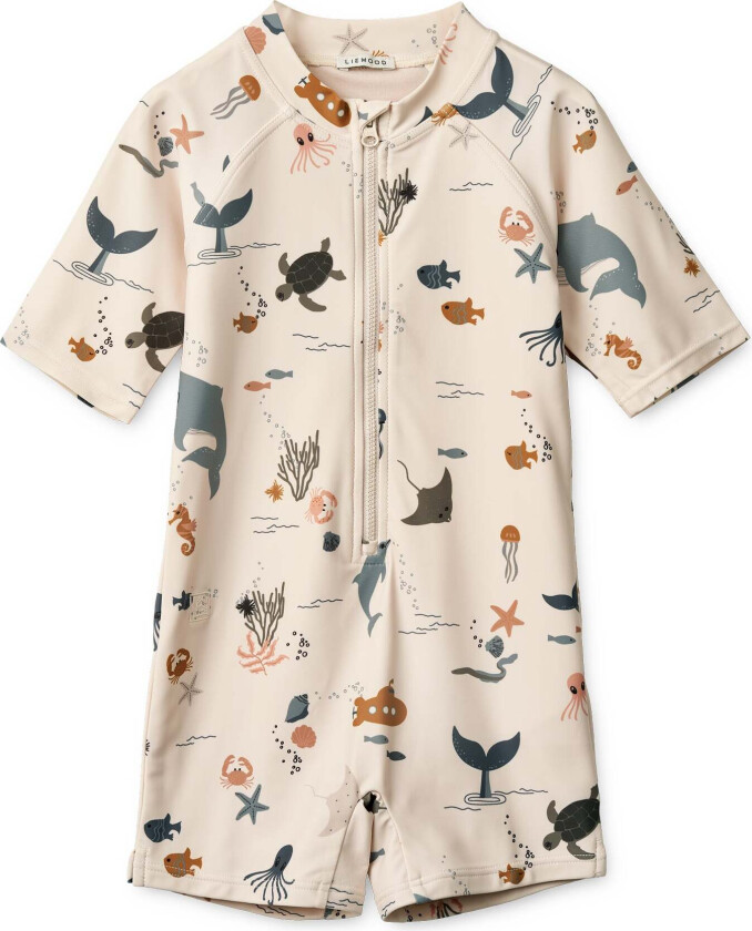 Max UV-Drakt, Sea Creature/Sandy, 104 - UV Klær - Polyester,Elastan