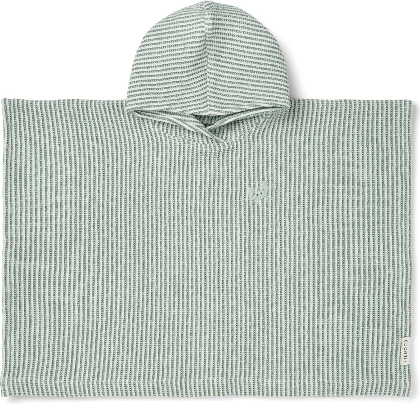 Paco Badeponcho Stripe, Peppermint/ Creme de la Creme, 3-4 år - Badehåndklær & Hettehåndklær - Bomull