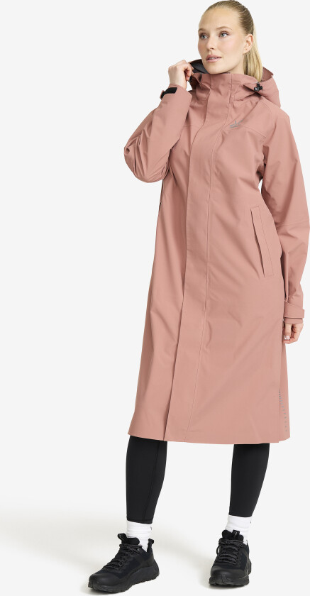 Skalljakke, Turjakke & Vindjakke, Cloud 3L Long Shell Parka Dame Pink Wood, Størrelse:L
