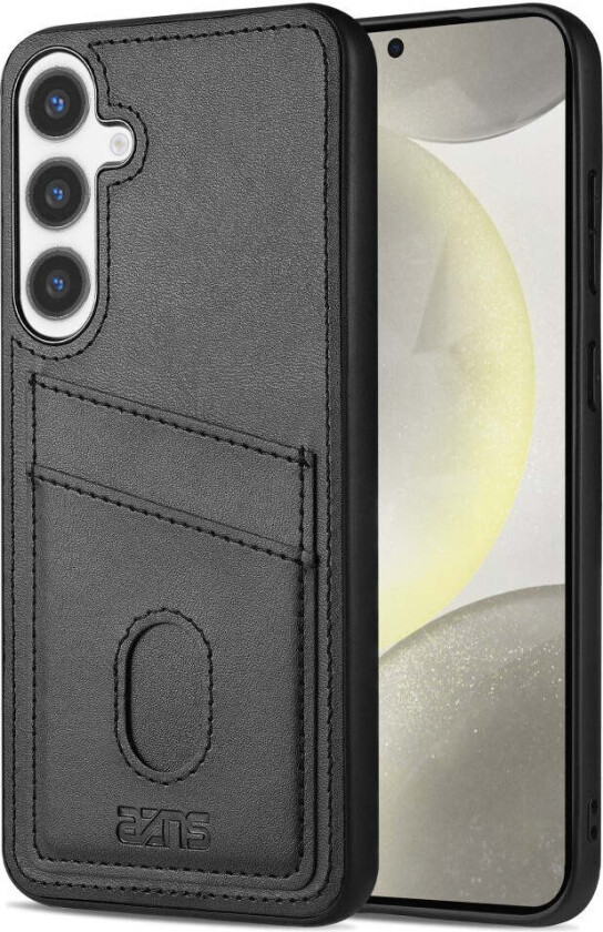 Samsung Galaxy A56 (5G) Kunstskinn Bak Deksel m. Kortholder - Svart