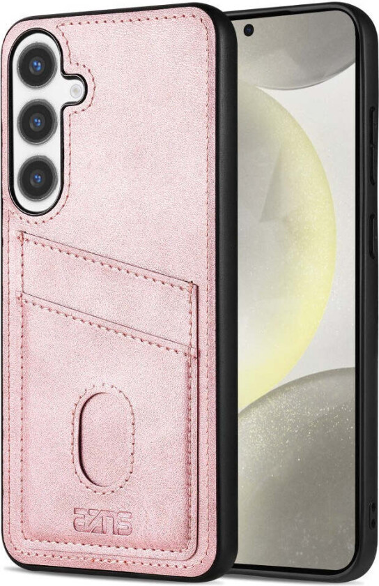 Samsung Galaxy A56 (5G) Kunstskinn Bak Deksel m. Kortholder - Rosa