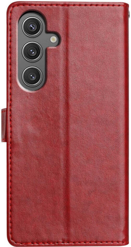 Samsung Galaxy A26 (5G) Kunstskinn Flip Deksel m. Strop - Rød