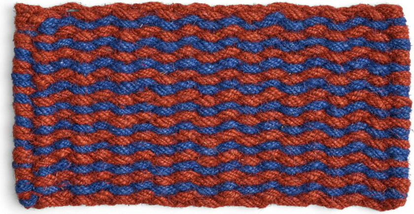 Coco Stripe Wave dørmatte Brown-navy