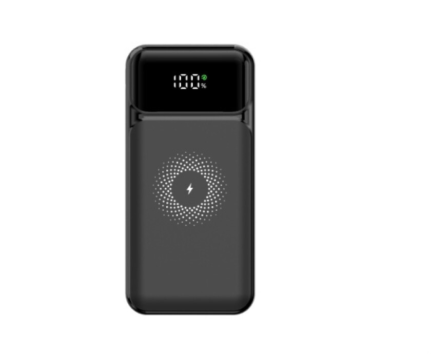 Powerbank 20000mAh 22.5W PD + 15W wireless fast charging with digital display, black