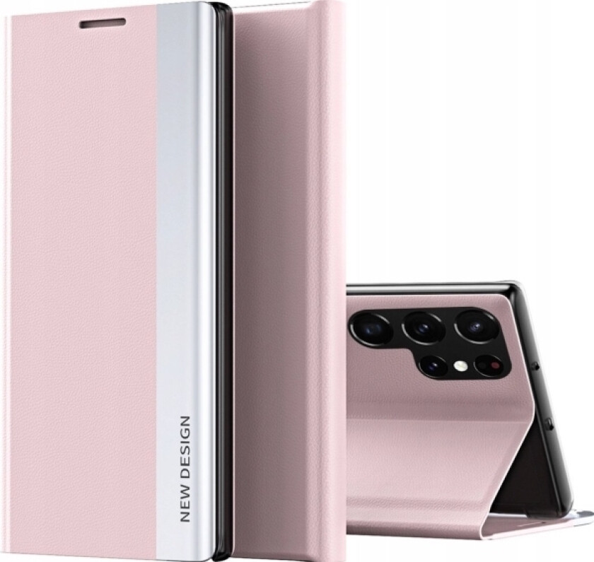 Sleep Case Pro-Deksel Til Samsung Galaxy S25 Ultra Med Klaff Og Stativ - Rosa