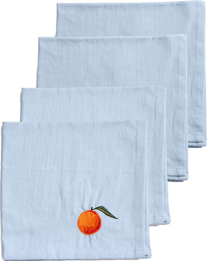 Oranges servietter 40x40 cm, 4-pakning