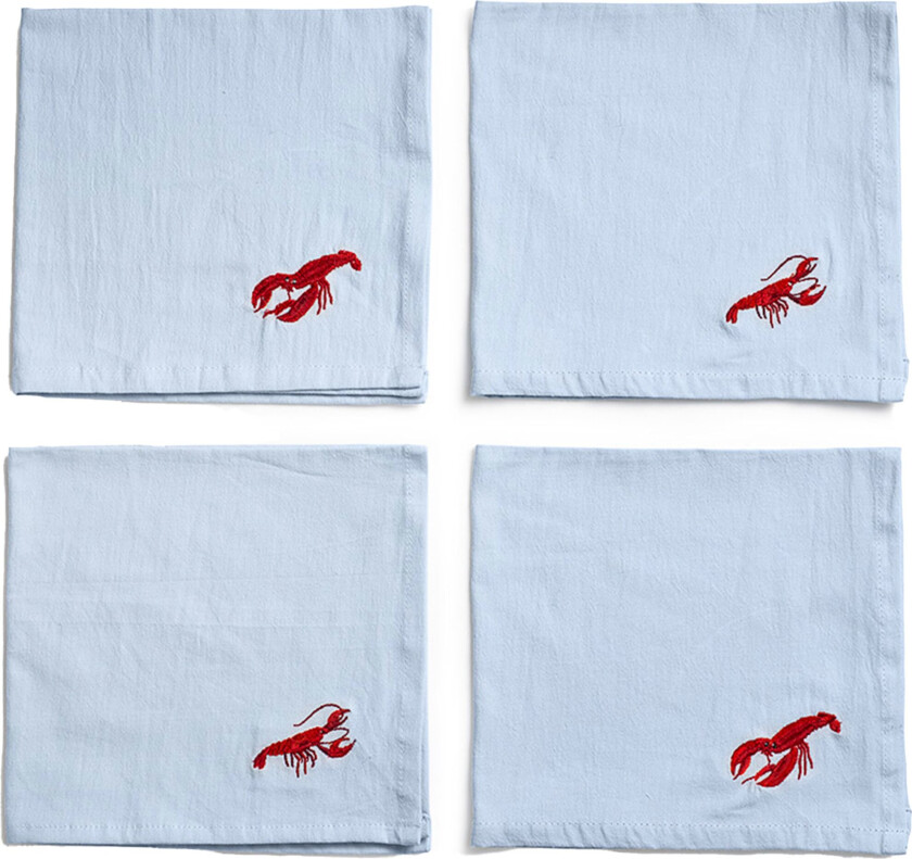 Crayfish servietter 40x40 cm, 4-pakning