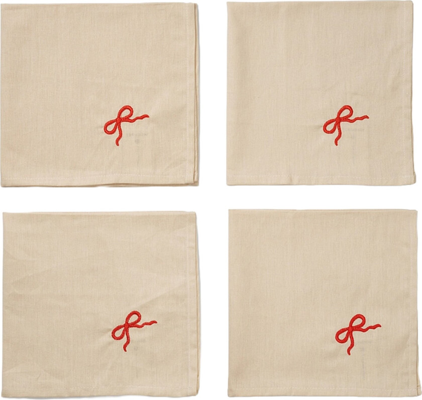 Bilde av Bow servietter 40x40 cm, 4-pakning