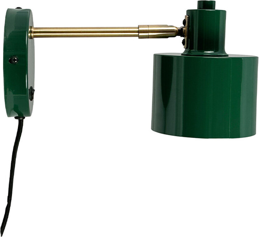 Ocean Vegglampe Mørk Grønn/Messing