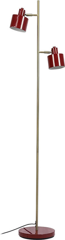 Ocean Gulvlampe Mørk Rød/Messing